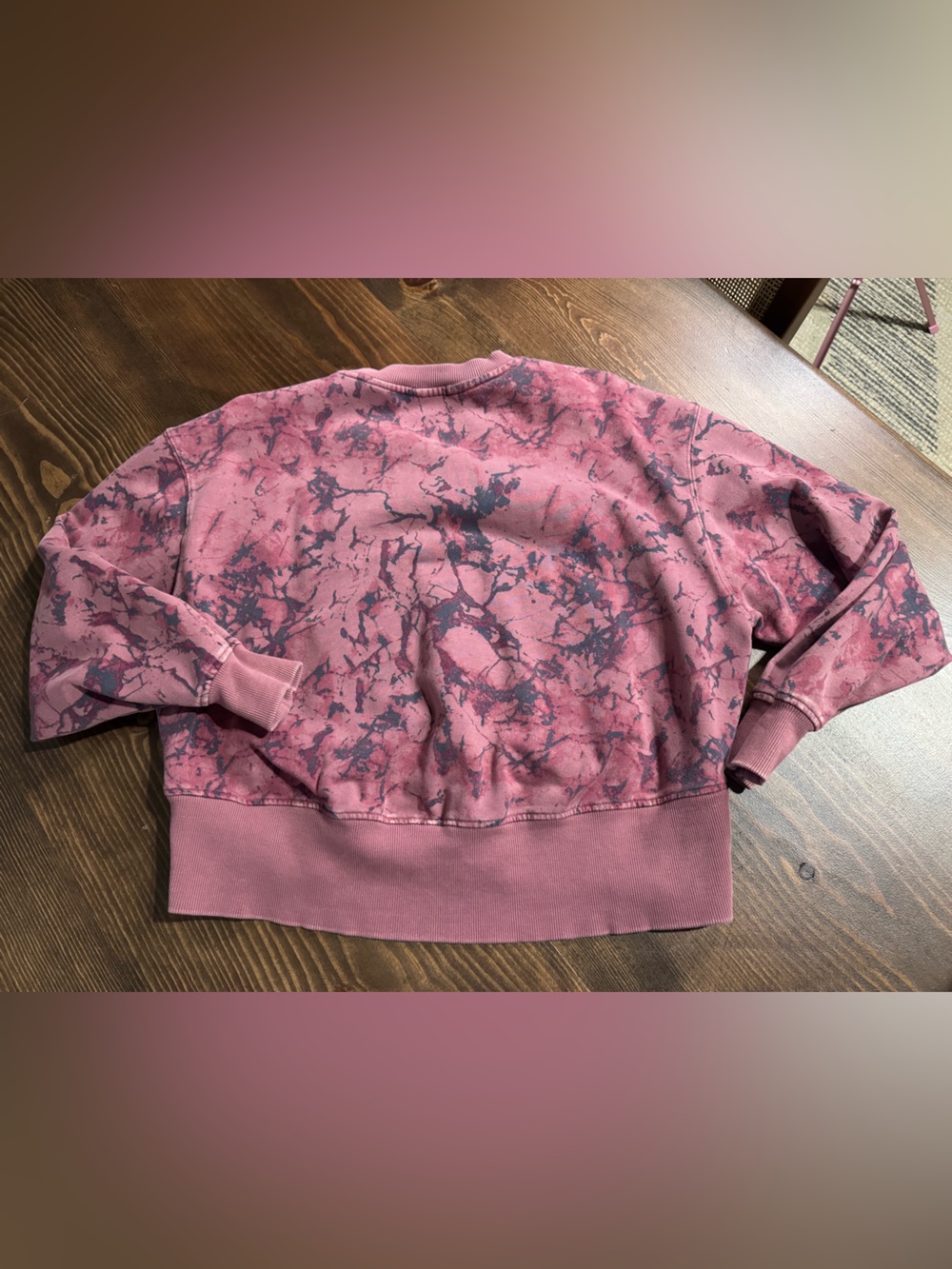 JoyLab Marble Tie-Dye Cropped Sweatshirt - Picture 3 of 5